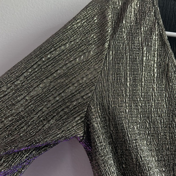Metallic, dressy, crop top from Fashion Nova. - Picture 4 of 7